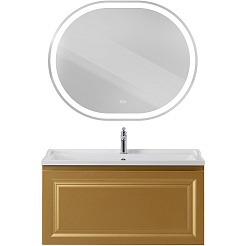 Cezares Тумба под раковину Giubileo 100 подвесная брашированное золото – фотография-9