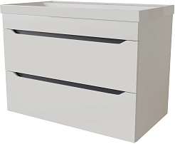 Mixline Тумба под раковину Лайн 80 подвесная белая – фотография-1