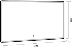 Dreja Зеркало Point 120x70 Led-подсветка – фотография-7