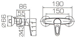 Promo Смеситель для душа Eco-D F9111158C-01 – фотография-2