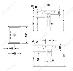 Duravit Раковина Starck 3 0300550000 55 см – фотография-7