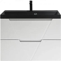 BelBagno Тумба с раковиной Vittoria 80 подвесная Bianco Opaco с раковиной BB800/450-LV-ART-AST-NERO