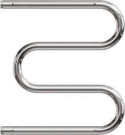 Point Полотенцесушитель водяной М-образный 500x500 PN38555P с полкой хром – фотография-1