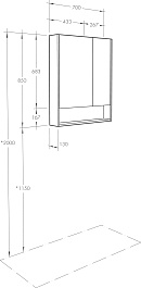 Акватон Мебель для ванной Сканди Doors 70 белая/дуб рустикальный – фотография-24