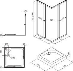 Triton Душевой уголок Вента 100/100 Щ0000049619 – фотография-4