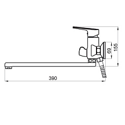 Raiber Смеситель для ванны Zinger R1504  – фотография-2