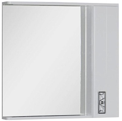 Aquanet Зеркальный шкаф Паллада 90 белый – фотография-1