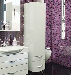  Пенал для ванной "Bruno" белый – фотография-1