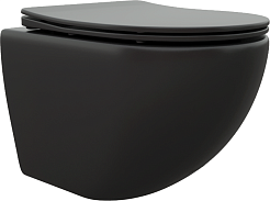Ceruttispa Унитаз подвесной Sella Aria MB CT9160 черный матовый – фотография-1