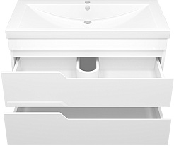 Misty Мебель для ванной Софт 90 подвесная белая – фотография-5