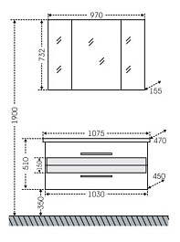 СанТа Мебель для ванной Венера 105 бежевый дуб – фотография-4