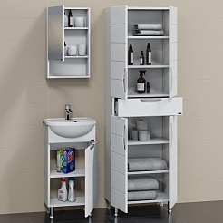 СанТа Тумба с раковиной Родос 45 N белая – фотография-9