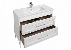 Aquanet Тумба с раковиной Бостон 100 М белая – фотография-9