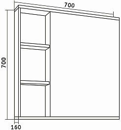 Grossman Мебель для ванной Форта 70 подвесная дуб галифакс – фотография-9