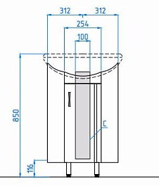Style Line Тумба с раковиной Веер угловая – фотография-5