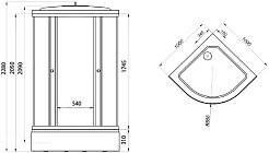 Triton Душевой уголок Лайт 100/100 В Щ0000061789 – фотография-3