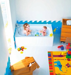 BLB Стальная ванна Europa mini 105х70 с сиденьем – фотография-5