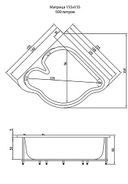 Aquatika Акриловая ванна Аквастандарт Матрица Sensa – фотография-2
