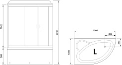 Royal Bath Душевая кабина ALP RB 150ALP-C-L 150x100 L с г/м стекло матовое профиль белый – фотография-3