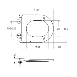 BelBagno Крышка-сиденье BB2031SC с микролифтом, петли хром – фотография-2