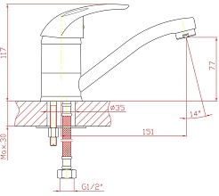 Zollen Смеситель Koln KO51410622 – фотография-2