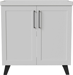 Mixline Тумба с раковиной Риф 80 2 створки белая – фотография-1