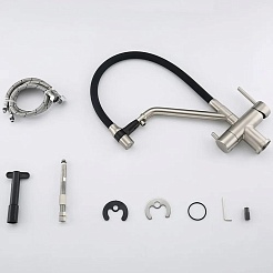 Gappo Смеситель для кухни G4398-85 сатин/черный – фотография-5