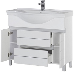 Aquanet Тумба с раковиной "Доминика 100" белая – фотография-4