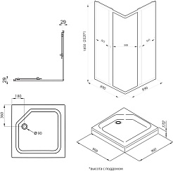 Triton Душевой уголок Вента БВ 90/90 Щ0000064629 – фотография-4