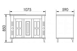 Атолл Мебель для ванной Александрия 100 K dorato – фотография-4