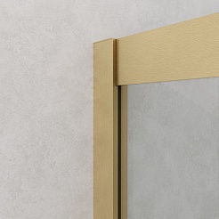 Cezares Душевой уголок Relax 304 RELAX-304-A-2-90-C-BORO 90x90 профиль брашированное золото стекло прозрачное – фотография-7