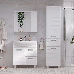 Volna Зеркальный шкаф Joli 70 R белый – фотография-8