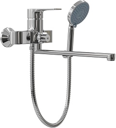 Teymi Смеситель для ванны с душем Lori T10222 универсальный хром – фотография-1