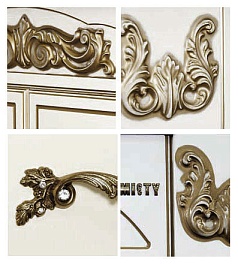 Misty Мебель для ванной Барокко 120 3 ящика, белая патина – фотография-5