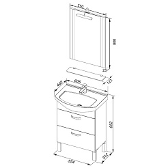 Aquanet Мебель для ванной "Алькона 60" белый (183487) – фотография-6