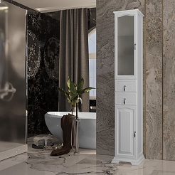 Opadiris Шкаф-пенал для ванной Риспекто 30 L белый – фотография-2