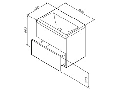 Am.Pm Мебель для ванной Gem 60 орех, с 2 ящиками – фотография-7