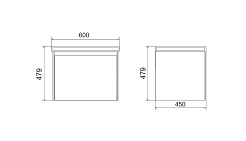 Velvex Мебель для ванной Klaufs 60 черная/дерево, 1 ящик – фотография-5