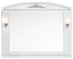 Водолей Зеркало "Кармен 105" белое/серебро