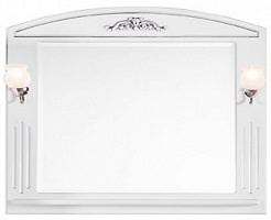 Водолей Зеркало "Кармен 105" белое/серебро – фотография-1