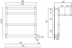 Margaroli Полотенцесушитель Sole 554-3 хром – фотография-2
