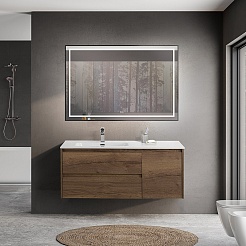 BelBagno Тумба с раковиной Kraft 120 L подвесная Rovere Tabacco – фотография-9