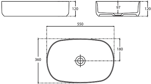 Allen Brau Мебельная накладная раковина Fantasy 55 4.11022.BD бордо – фотография-4