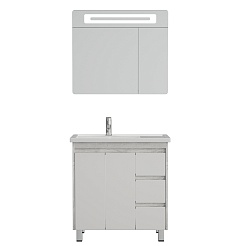 Corozo Тумба с раковиной напольная Остин 80, пайн белый – фотография-2