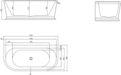 BelBagno Акриловая ванна BB408-1500-800 150x80 – фотография-5