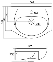 Акватон Мебельная раковина Линда 55 – фотография-4