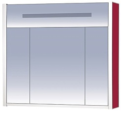 Misty Зеркальный шкаф Джулия 90 бордовый – фотография-1
