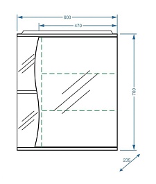 Stella Polare Зеркало-шкаф Верея 60/С – фотография-2