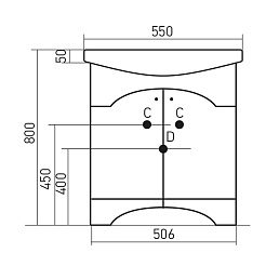 Mixline Мебель для ванной Крит 55 патина серебро – фотография-4