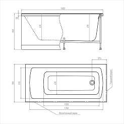 Alex Baitler Акриловая ванна GARDA 150х70 – фотография-5